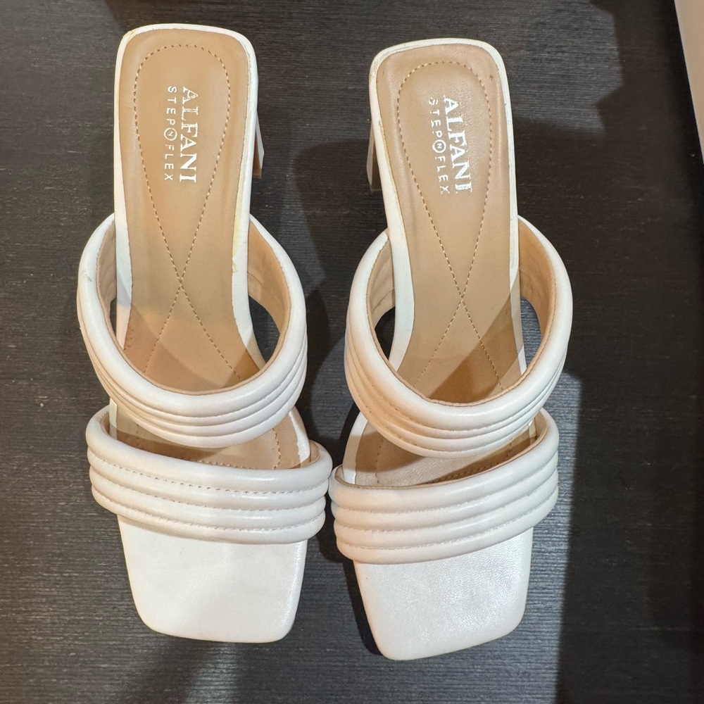 Alfani Women's White Sandals.  Great condition. Size 8